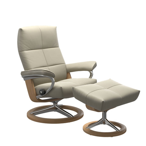 Stressless David Signature Chair & Stool - SPECIAL OFFER PRICE AND IN STOCK