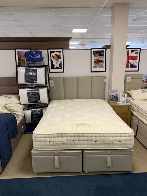 Hypnos Canterbury Kingsize Ottoman Divan Set with Josephine Floor Standing Headboard - BLACK FRIDAY EVENT SPECIAL READY FOR QUICK DELIVERY by Hypnos