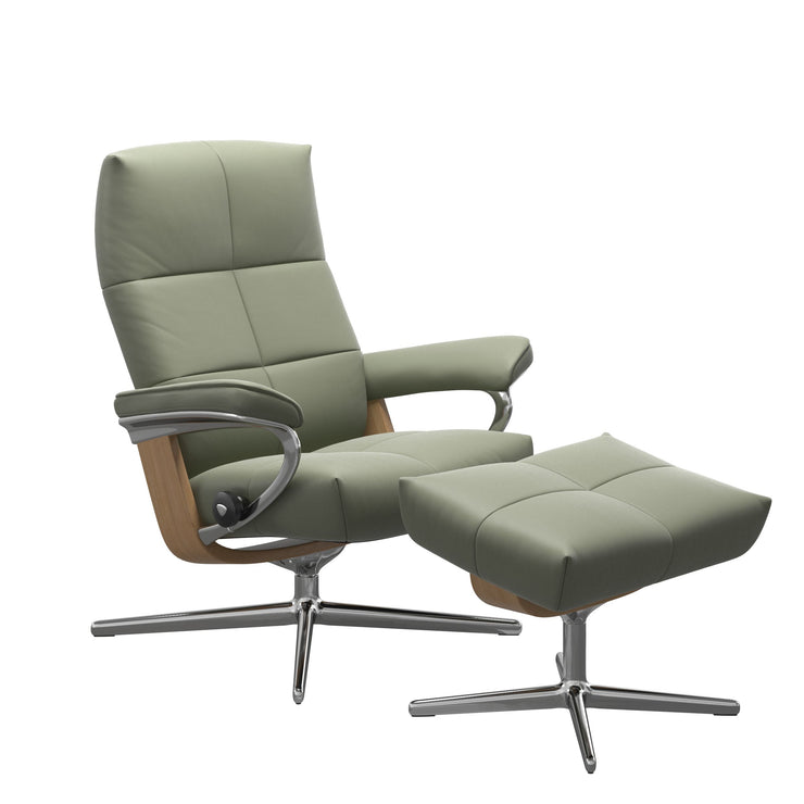 Stressless David Cross Chair & Stool in Paloma Leather - BLACK FRIDAY OFFER by Stressless
