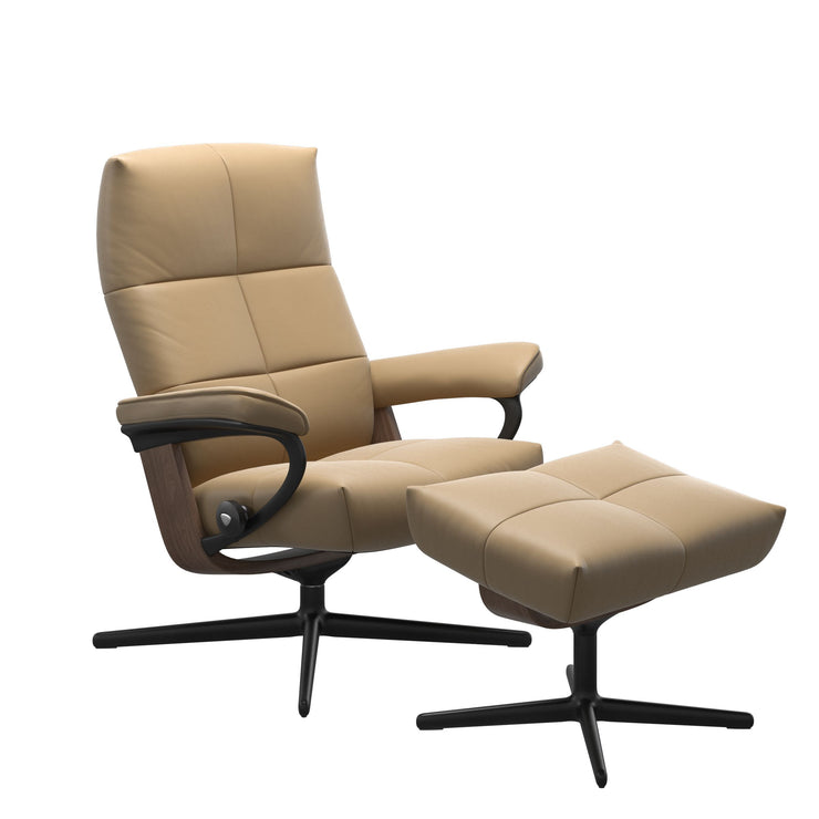 Stressless David Cross Chair & Stool in Paloma Leather - BLACK FRIDAY OFFER by Stressless