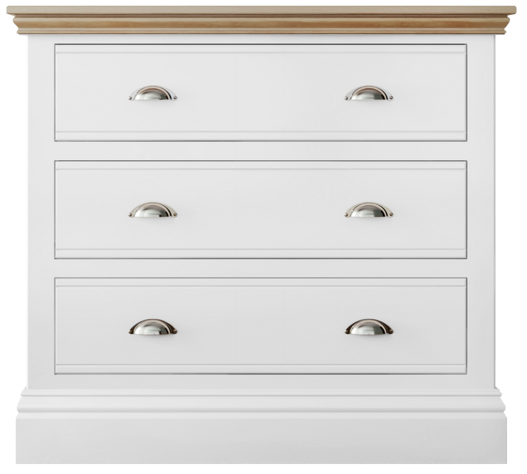 New England Bedroom Collection Wide 3 Drawer Chest