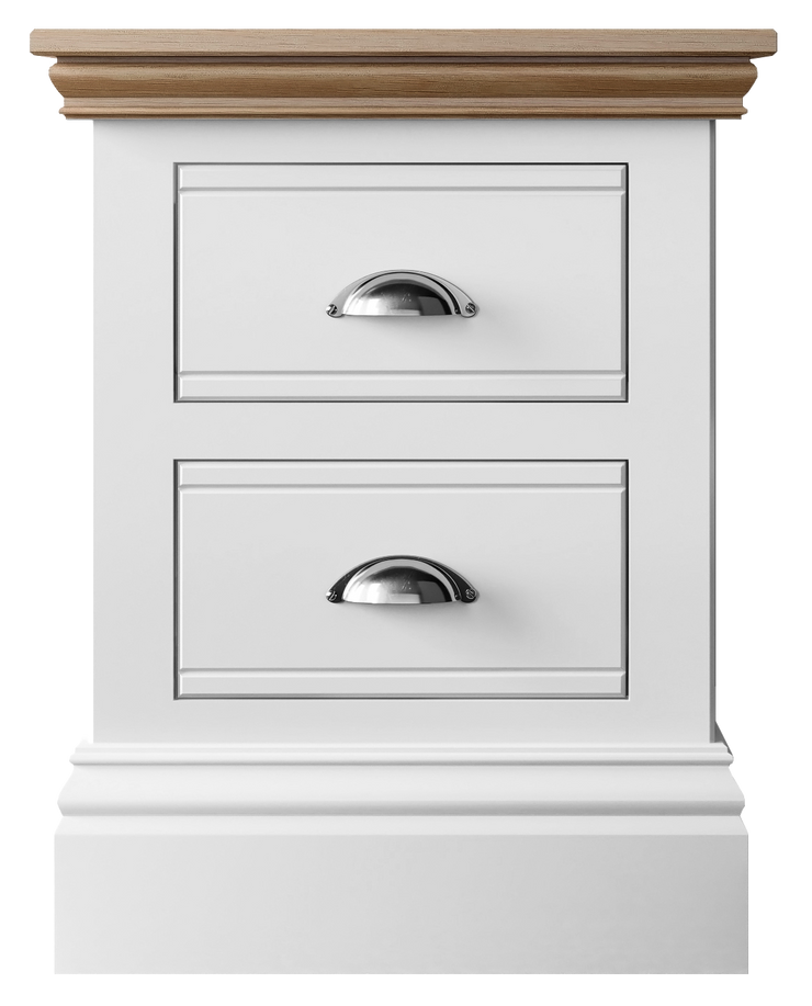 New England Bedroom Collection 2 Drawer Bedside Cabinet