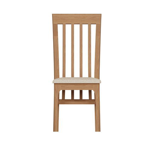 Genoa Dining Collection Slatted Back Fabric Seat Dining Chair