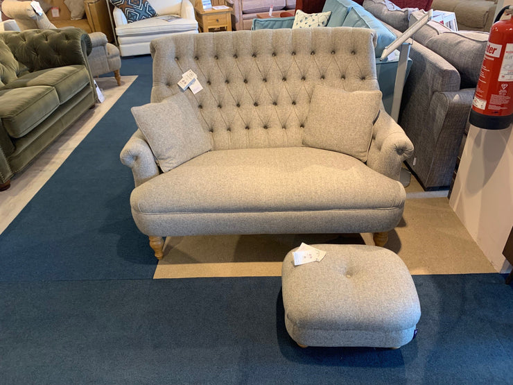 Wood Bros Pickering Compact 2 Seater Sofa, Matching Chair & Stool - EX DISPLAY SET READY FOR QUICK DELIVERY