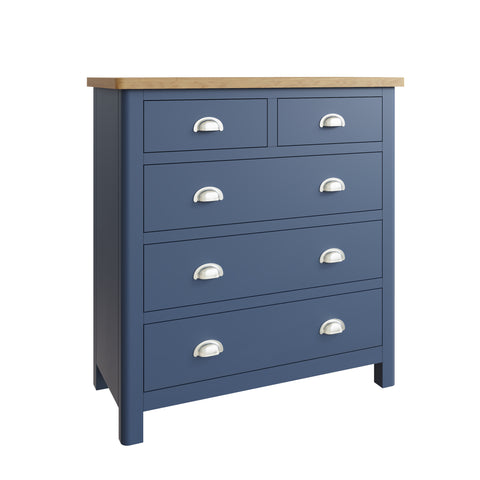 Croft Bedroom Collection 2 + 3 Blue Drawer Chest - BLACK FRIDAY EVENT SPECIAL READY FOR QUICK DELIVERY by Croft