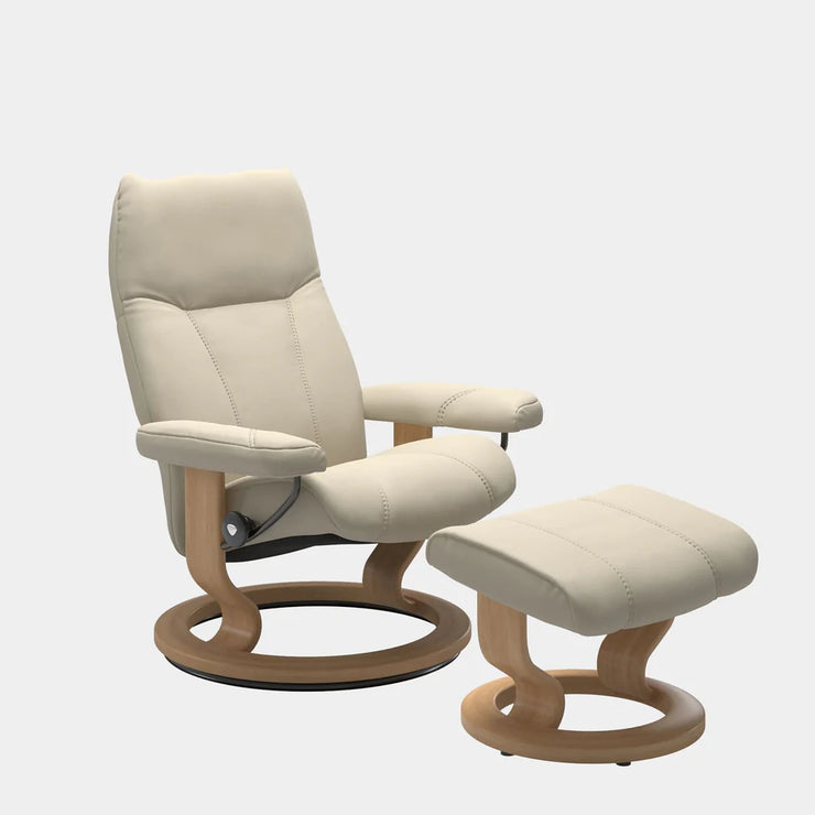 Stressless Quick Delivery Stock Offer - Consul Classic Chair & Stool by Stressless - Quickship