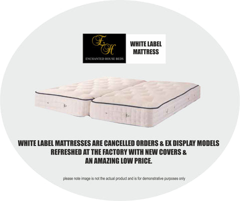 ENCHANTED HOUSE WHITE LABEL DEVONIA SPEC ZIPPED SUPERKING SOFT/ MEDIUM TENSION MATTRESS SET WITH NON MATCHING HANDLES