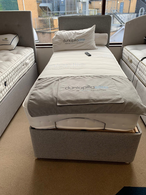 Dunlopillo Elite Relax 90x200cm Adjustable Divan Set with Headboard - BLACK FRIDAY EVENT SPECIAL READY FOR QUICK DELIVERY by Dunlopillo