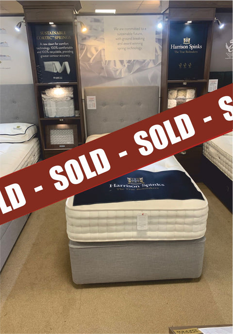 Harrison Elba 11,000 Single True Edge sprung Divan Set with Andalucia Headboard -  BLACK FRIDAY EVENT SPECIAL READY FOR QUICK DELIVERY