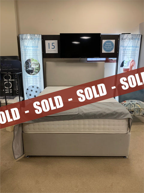 Dunlopillo Elite Supreme Kingsize Divan Set with August Floorstanding Headboard - BLACK FRIDAY EVENT SPECIAL READY FOR QUICK DELIVERY