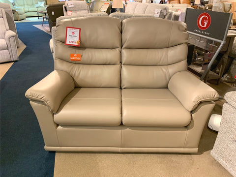 G Plan Malvern Leather 2 Seat Sofa -  READY FOR QUICK DELIVERY