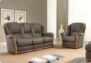 Corse 3 Seat Power Recliner Leather Sofa & Power Recliner Chair - EX DISPLAY SET READY FOR QUICK DELIVERY