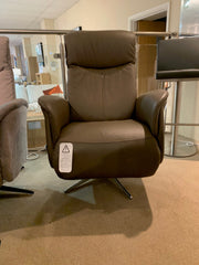 Hjort Knudsen Cygnet Large Leather 3 Motor Power  Swivel Recliner Chair - BLACK FRIDAY SPECIAL OFFER READY FOR QUICK DELIVERY