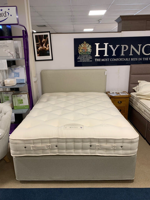 Hypnos Studley Kingsize 2 Drawer Divan (Open Coil Sprung base) Set with Emily Strut Headboard - BLACK FRIDAY EVENT SPECIAL READY FOR QUICK DELIVERY by Hypnos