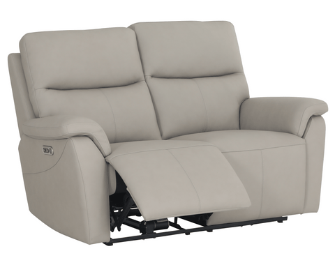 Lyon Leather 2 Seat Power Recliner Sofa by Venti