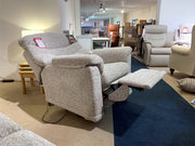 G Plan Malvern Fabric 3 Seater Sofa & Power Recliner Chair - EX DISPLAY SET READY FOR QUICK DELIVERY