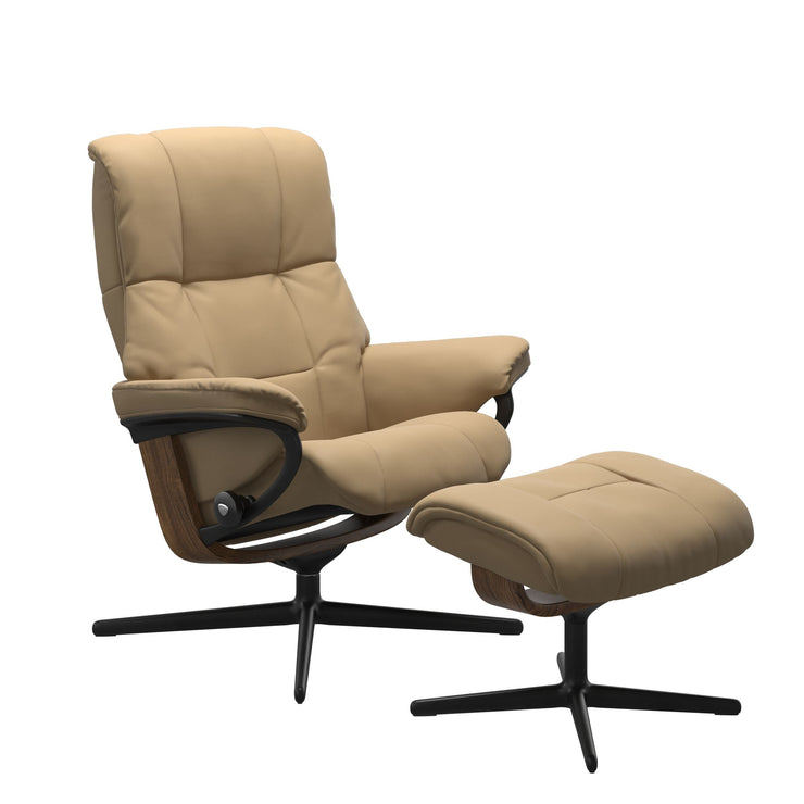 Stressless Mayfair Cross Chair & Stool in Paloma - BLACK FRIDAY OFFER