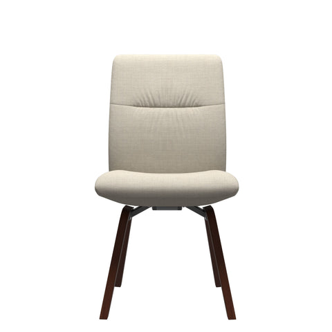 Stressless Quick Delivery Stock - Mint D200 Low Back Dining Chair in Silva Light Beige Fabric with Walnut Wood