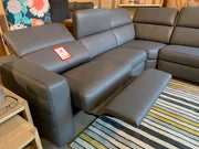ROM Paradiso LHF Power Recliner Leather Corner Group - EX DISPLAY MODEL READY FOR QUICK DELIVERY