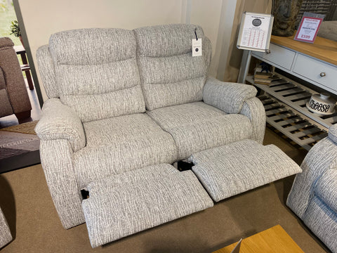 Parker Knoll Michigan Fabric 2 Seat Double Manual Recliner Sofa - EX DISPLAY MODEL READY FOR QUICK DELIVERY