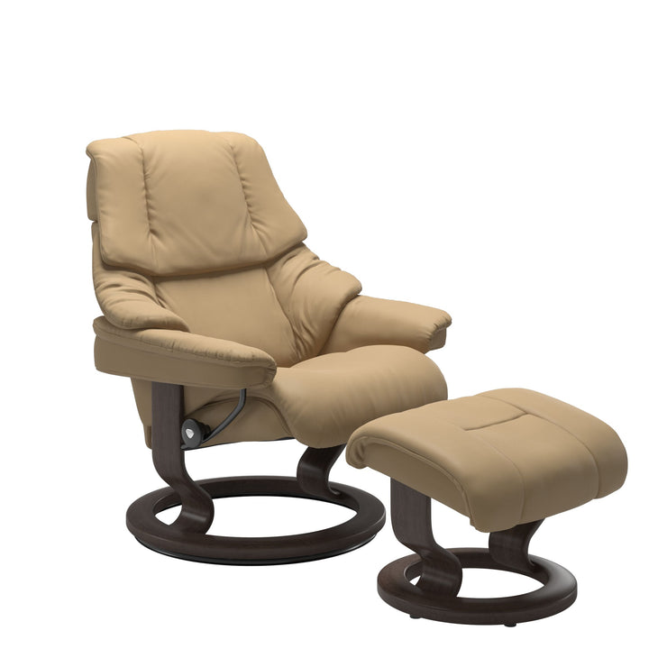 Stressless Reno Classic Chair & Stool in Paloma Leather - BLACK FRIDAY OFFER