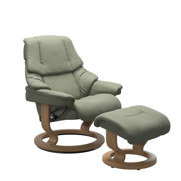 Stressless Reno Classic Chair & Stool in Paloma Leather - BLACK FRIDAY OFFER