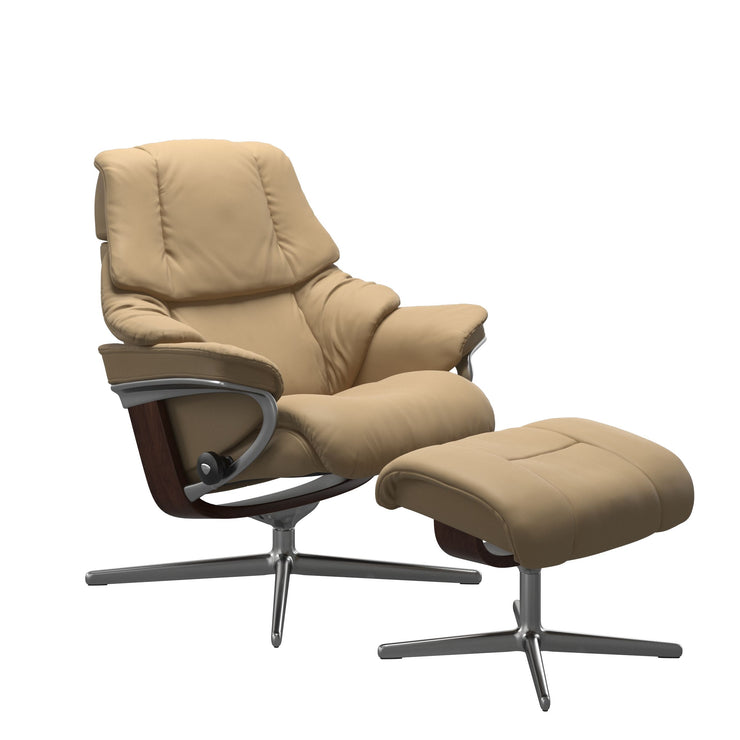 Stressless Reno Cross Chair & Stool in Paloma Leather - BLACK FRIDAY OFFER