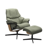 Stressless Reno Cross Chair & Stool in Paloma Leather - BLACK FRIDAY OFFER