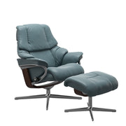 Stressless Reno Cross Chair & Stool in Paloma Leather - BLACK FRIDAY OFFER
