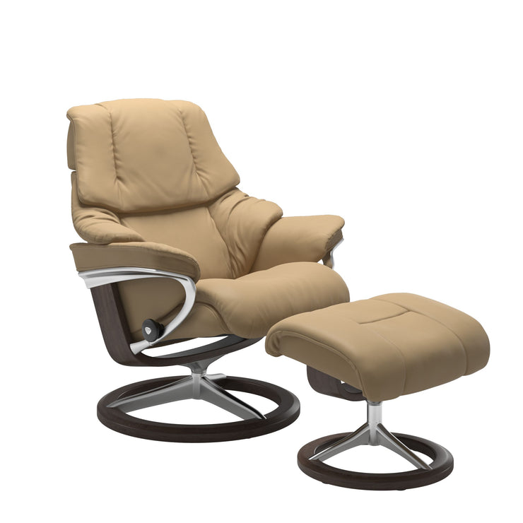 Stressless Reno Signature Chair & Stool in Paloma Leather - BLACK FRIDAY OFFER