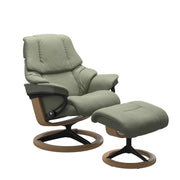 Stressless Reno Signature Chair & Stool in Paloma Leather - BLACK FRIDAY OFFER