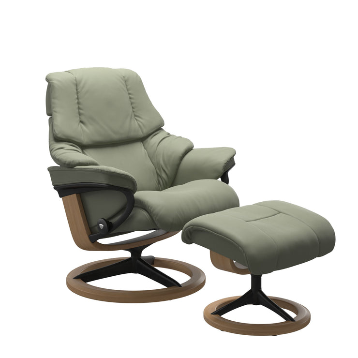 Stressless Reno Signature Chair & Stool in Paloma Leather - BLACK FRIDAY OFFER
