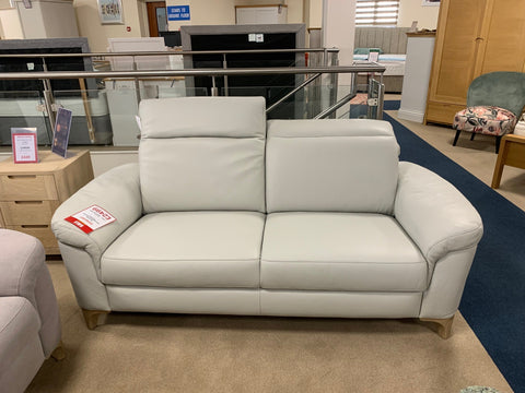 ROM Egmont 2.5 Seat Leather Sofa with Adjustable Headrest - BLACK FRIDAY EVENT SPECIAL READY FOR QUICK DELIVERY by Rom