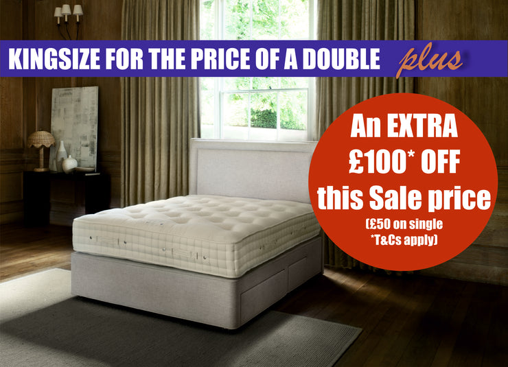 Hypnos Studley Divan (Open Coil base) - KING FOR DOUBLE & FURTHER DISCOUNT ON SALE PRICE