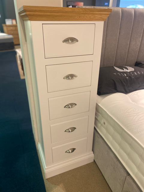 TCH Coelo Tall Narrow 5 Drawer Chest - CLEARANCE ITEM READY FOR QUICK DELIVERY