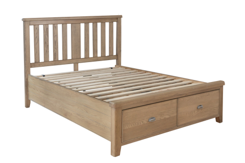 Worcester Bed with Wooden Headboard & Footboard Drawer Set