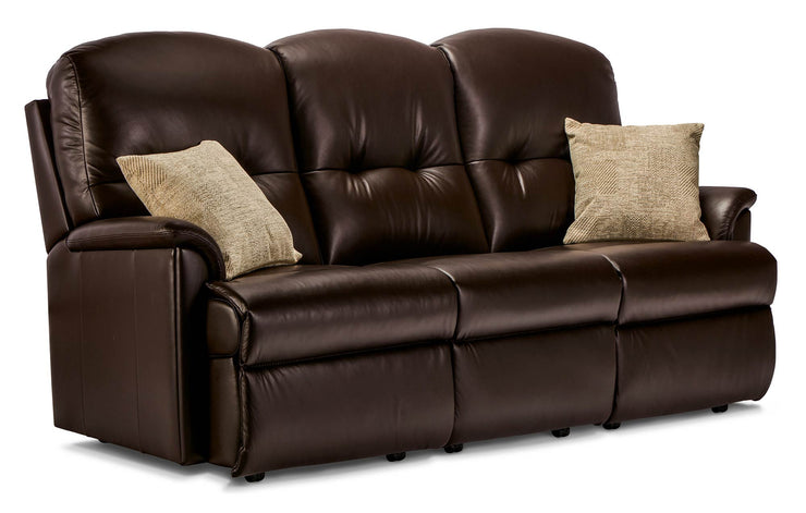 Sherborne Lincoln Leather Fixed 3 Seat Sofa
