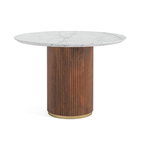 Durham Dining Collection Round Marble Top Dining Table