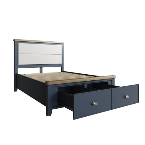 Worcester Painted Bed with Fabric Headboard & Footboard Drawer Set