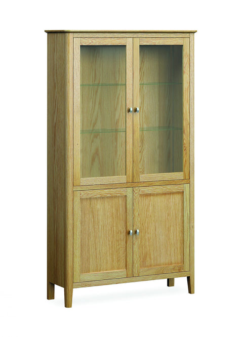Priory Oak Dining Collection Display Cabinet
