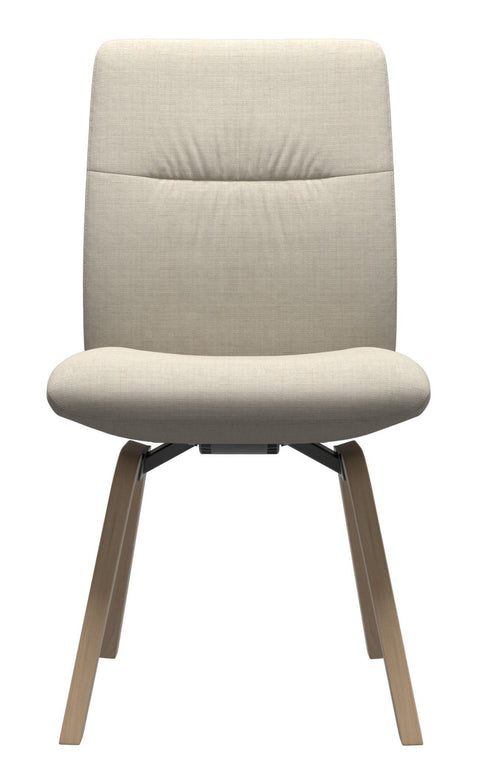Stressless Quick Delivery Stock - Mint D200 Low Back Dining Chair in Silva Light Beige Fabric with Oak Wood