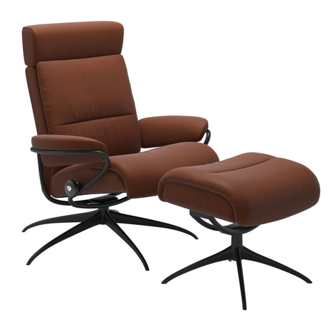 Stressless Quick Delivery Stock - Tokyo Adjustable Headrest Chair in Paloma Copper with Matt Black Star Base