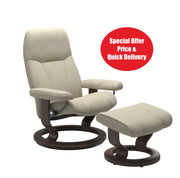 Stressless Consul Classic Chair with Footstool - Special Offer with Quick Delivery