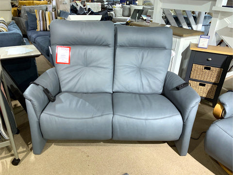 Himolla Hudson Leather 2 Seat Power Recliner Sofa with Heart Balance - EX DISPLAY MODEL TO CLEAR