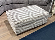 Large Fabric Storage Footstool - EX DISPLAY MODEL TO CLEAR