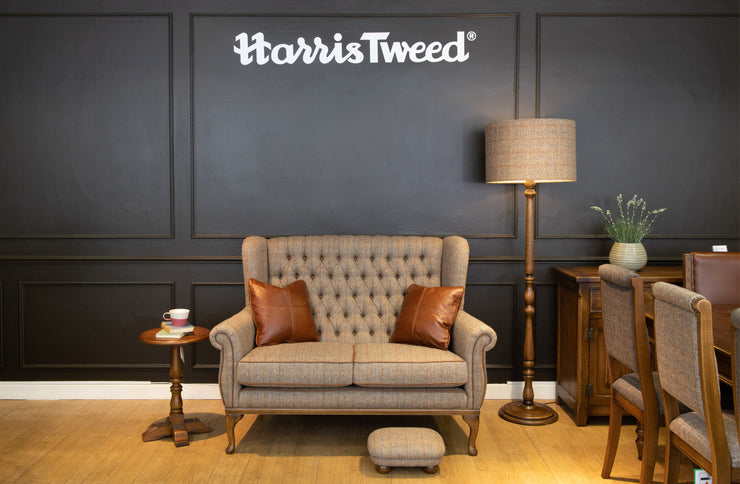 Wood Bros Watton Harris Tweed Compact 2 Seat Sofa
